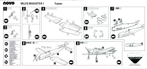 Инструкция по сборке NOVO F153 Miles Magister Mk1 Trainer